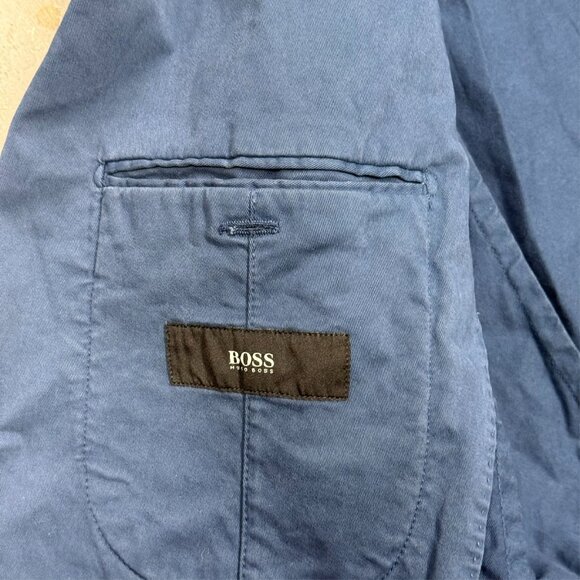 Hugo Boss Stretch Cotton Slim Fit Blazer Canvas Blue Hanry-D 38R - Picture 6 of 10